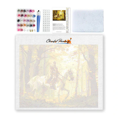 Chevalier à cheval - Peinture par numéros