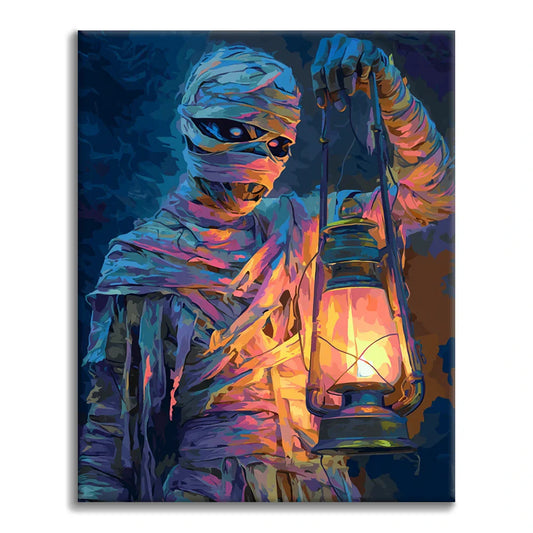 Lanterne Momie - Peinture par numéros