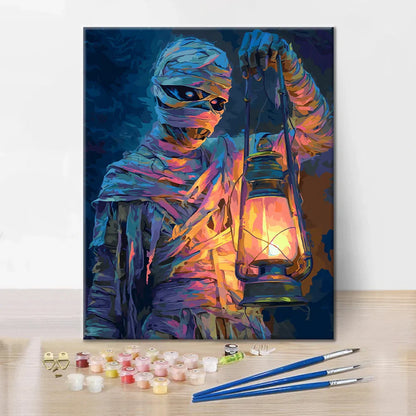 Lanterne Momie - Peinture par numéros