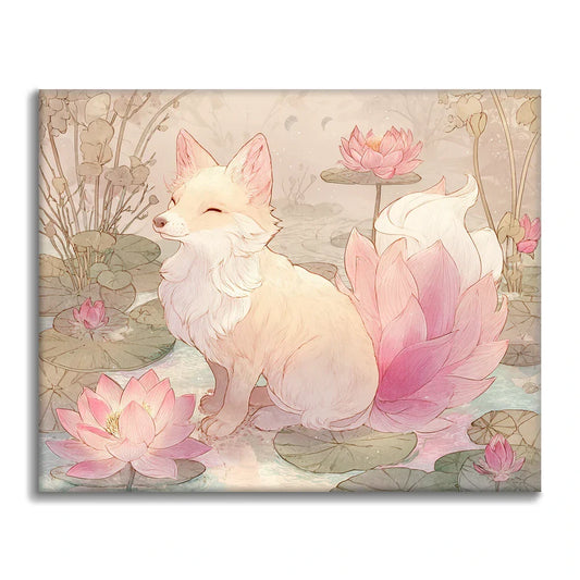 Renard Racine de Lotus - Peinture par numéros