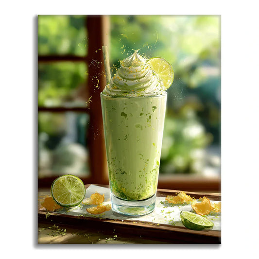 Smoothie au matcha - Peinture par numéros