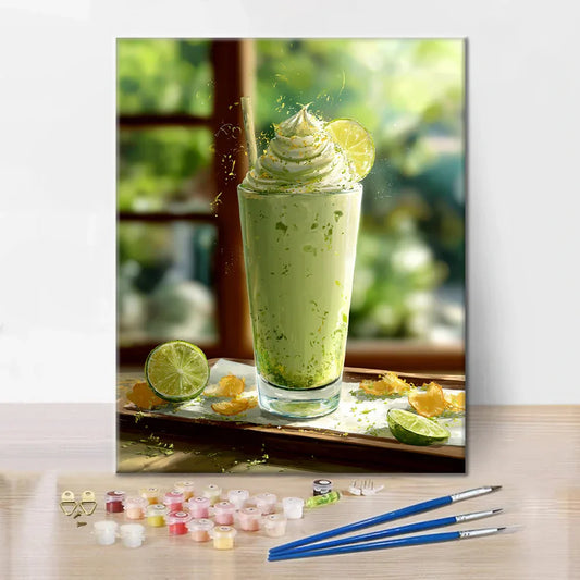 Smoothie au matcha - Peinture par numéros