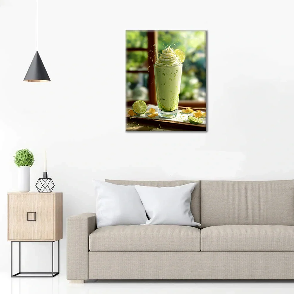 Smoothie au matcha - Peinture par numéros