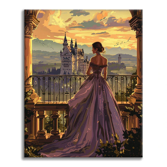 Princesse au château - Peinture par numéros