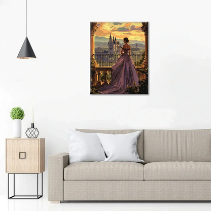 Princesse au château - Peinture par numéros