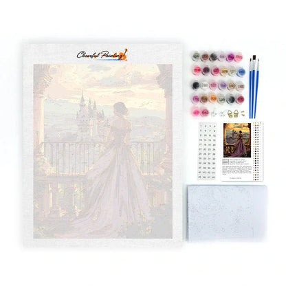 Princesse au château - Peinture par numéros