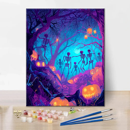 Fête des squelettes - Peinture par numéros