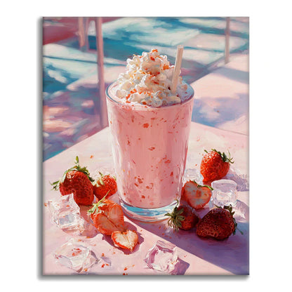 Milkshake à la fraise - Peinture par numéros