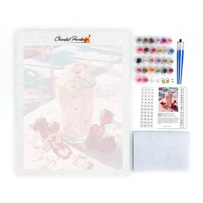 Milkshake à la fraise - Peinture par numéros