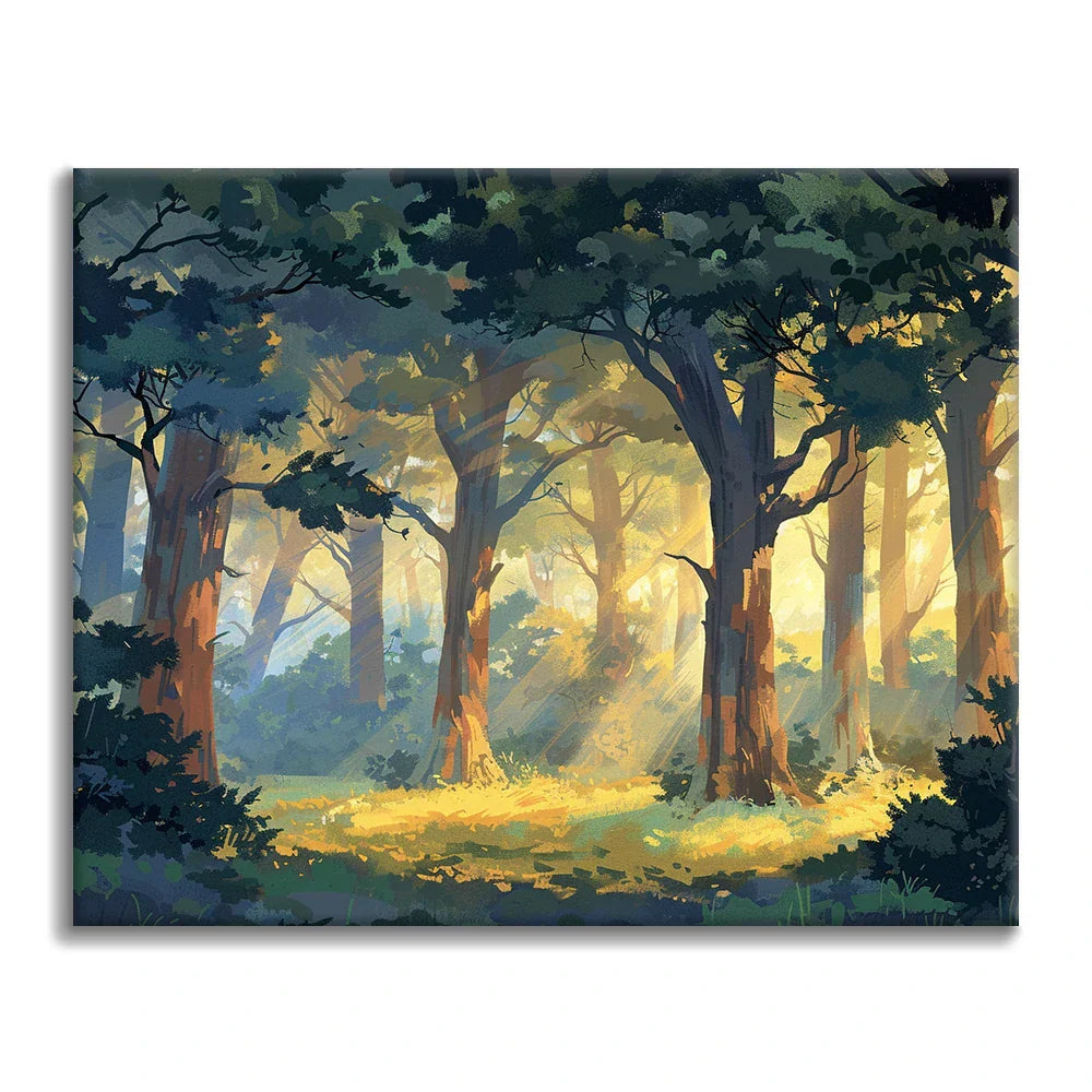 Forêt ensoleillée - Peinture par numéros
