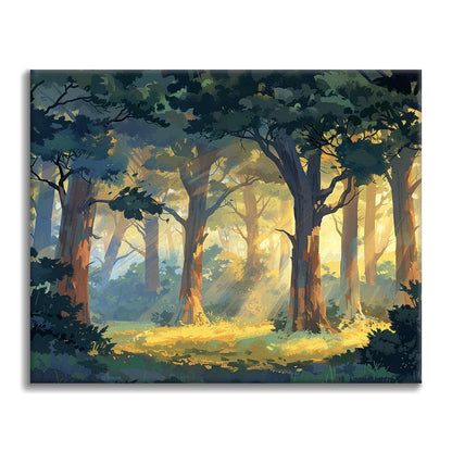Forêt ensoleillée - Peinture par numéros