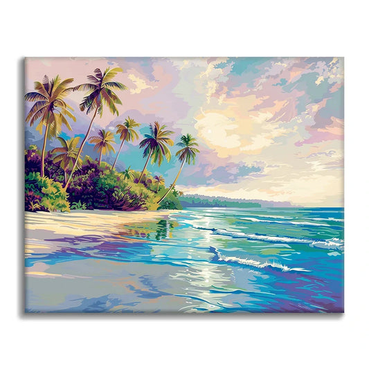 Plage tropicale - Peinture par numéros