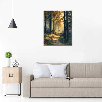Chemin forestier d'automne - Peinture par numéros