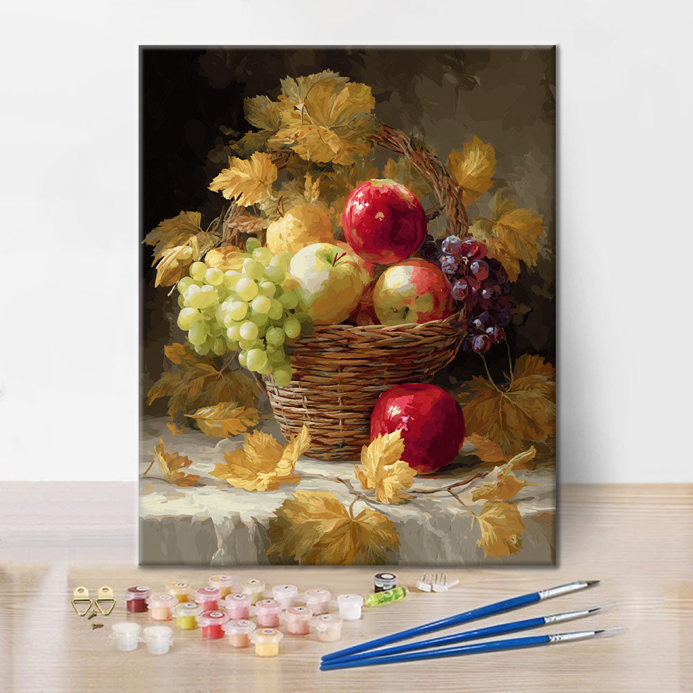 Panier de fruits d'automne - Peinture par numéros