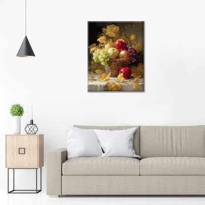 Panier de fruits d'automne - Peinture par numéros