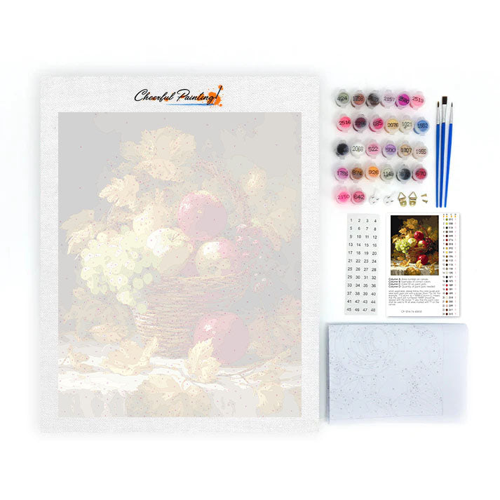 Panier de fruits d'automne - Peinture par numéros