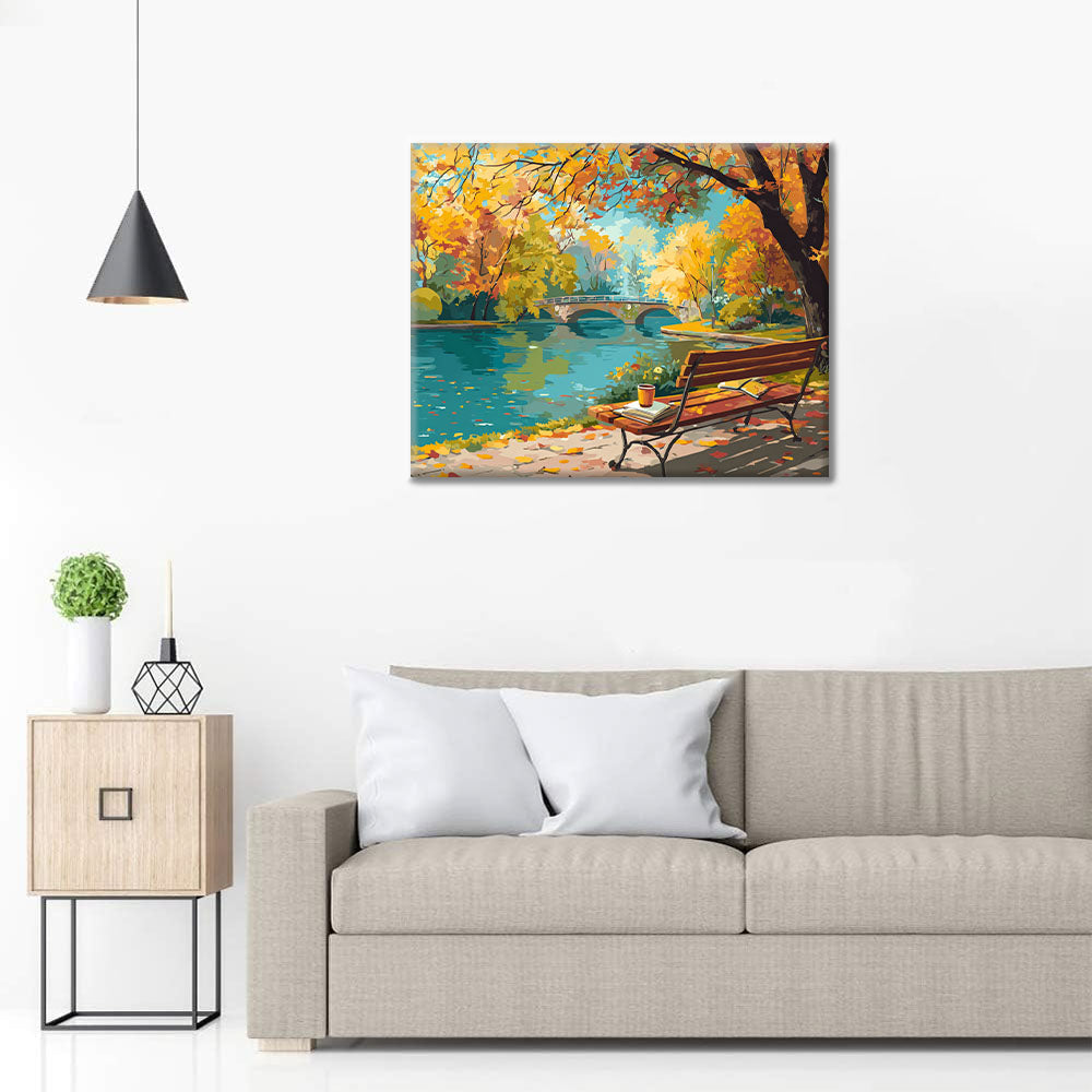 Retraite au parc d'automne - Peinture par numéros