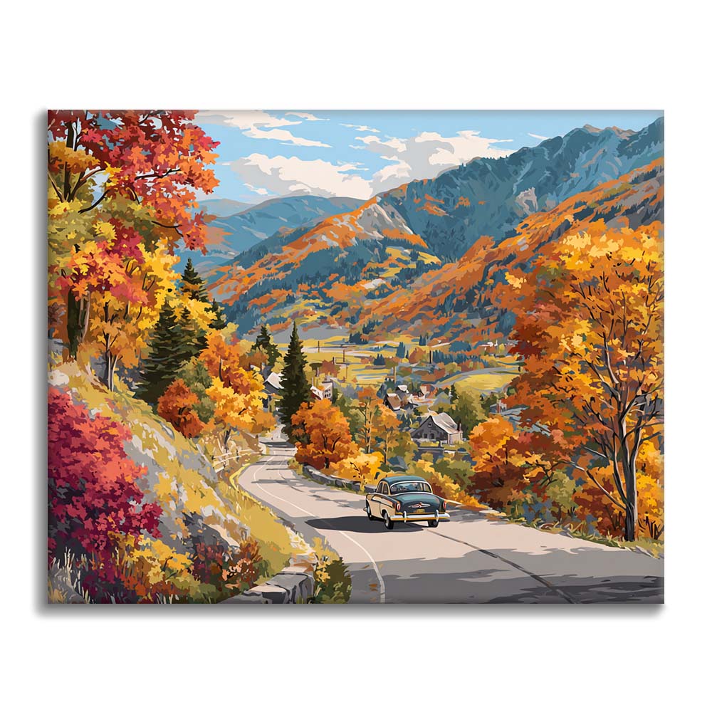 Road trip d'automne - Peinture par numéros