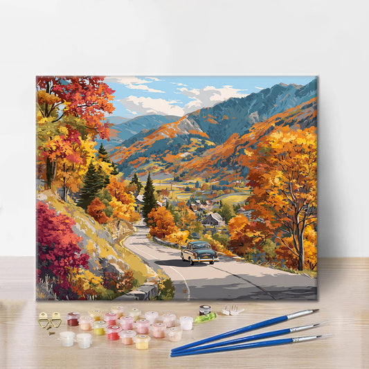 Road trip d'automne - Peinture par numéros