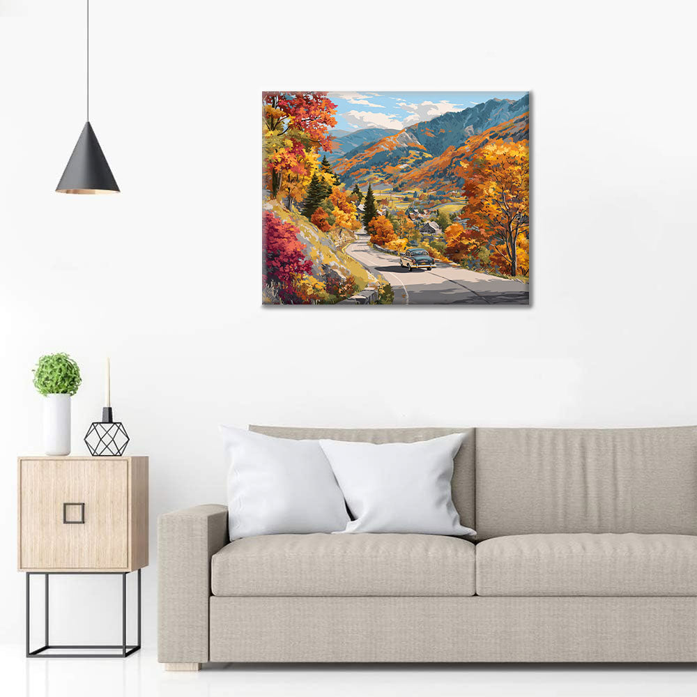 Road trip d'automne - Peinture par numéros