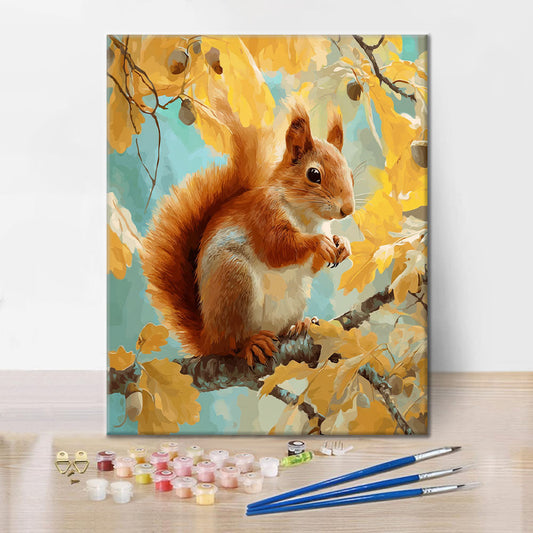 Écureuil d'automne - Peinture par numéros