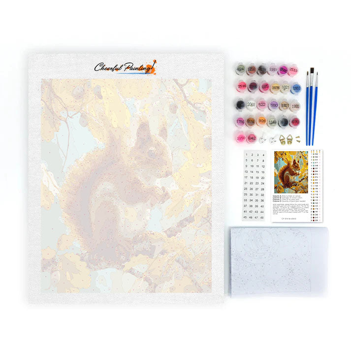 Écureuil d'automne - Peinture par numéros