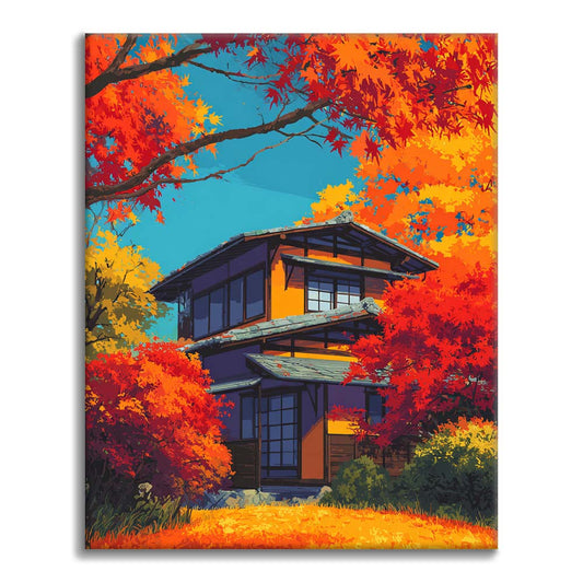 L'étreinte de l'automne - Peinture par numéros