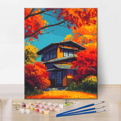 L'étreinte de l'automne - Peinture par numéros