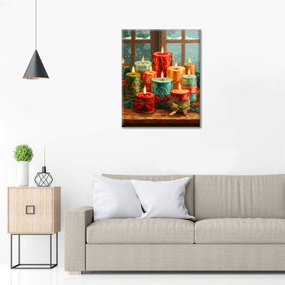 Bougies de Noël - Peinture par numéros