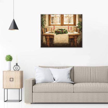 Décor de dîner de Noël - Peinture par numéros