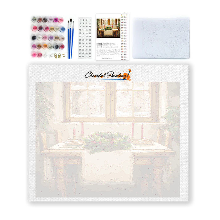 Décor de dîner de Noël - Peinture par numéros