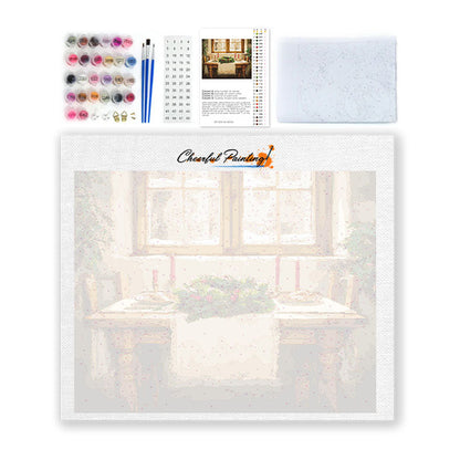 Décor de dîner de Noël - Peinture par numéros