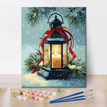 Lanterne de Noël - Peinture par numéros
