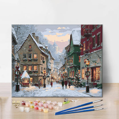 Rues de Noël - Peinture par numéros