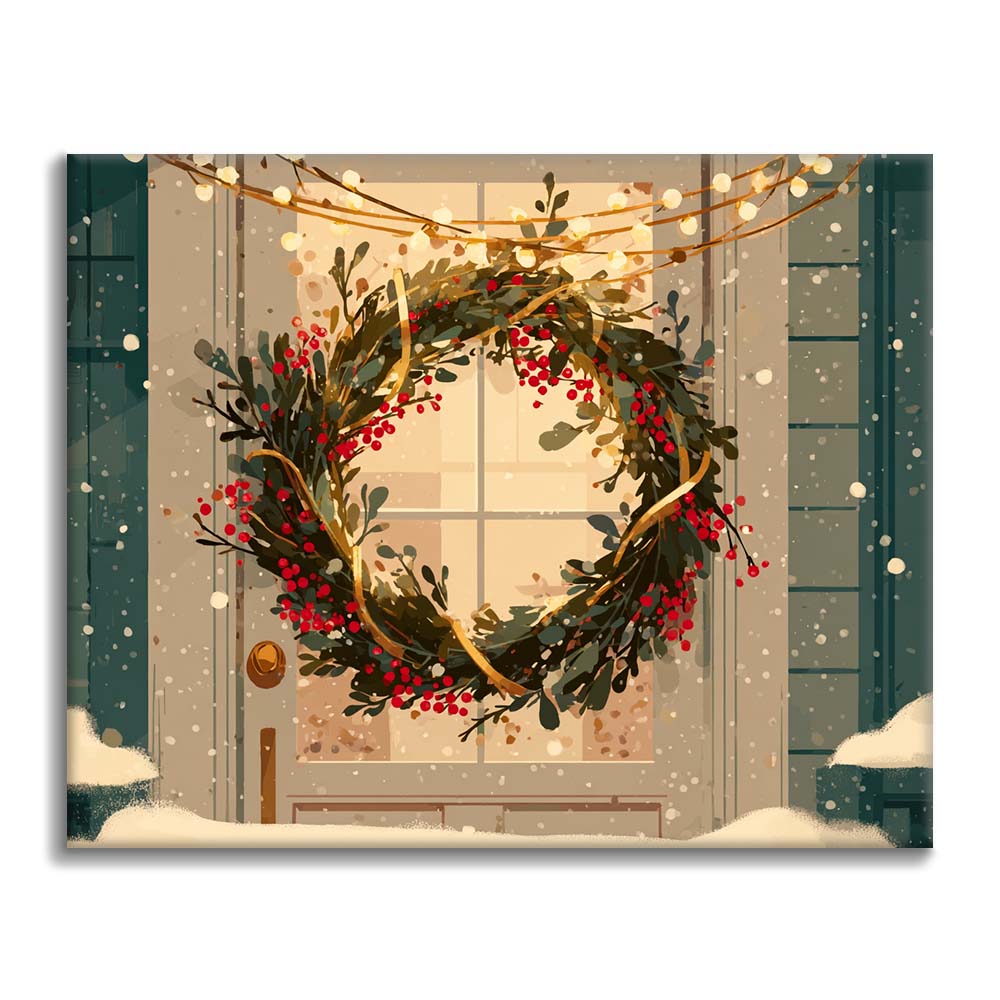 Couronne de Noël - Peinture par numéros