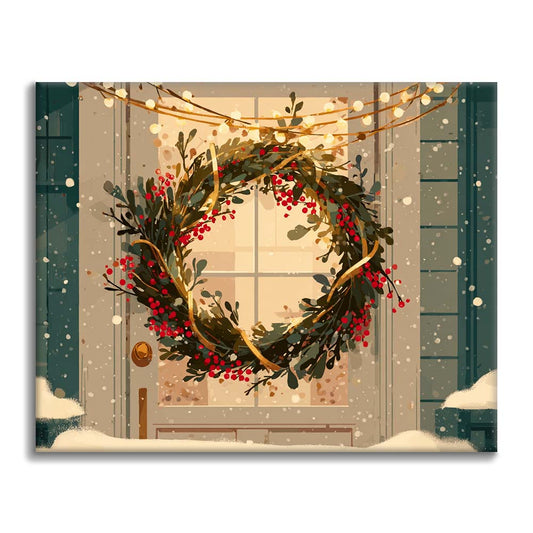 Couronne de Noël - Peinture par numéros