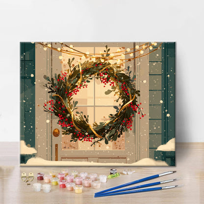 Couronne de Noël - Peinture par numéros