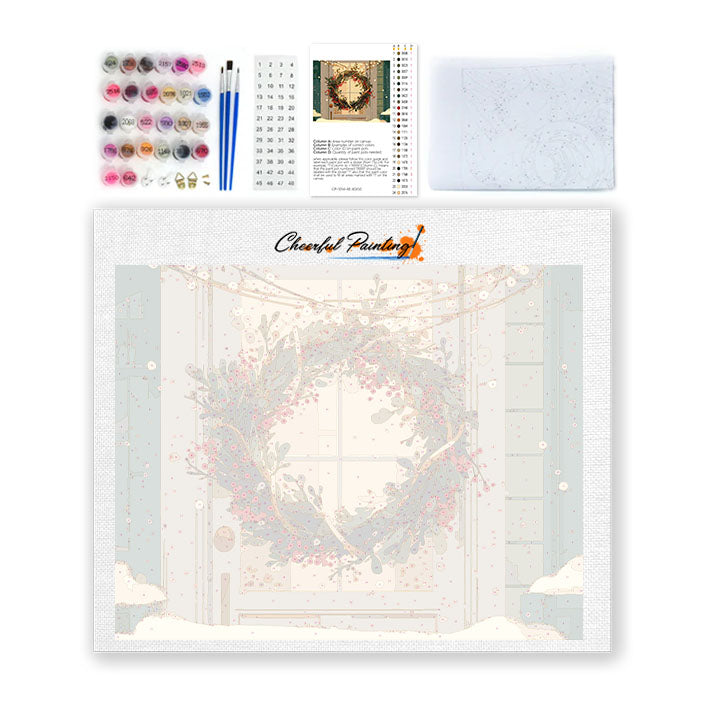 Couronne de Noël - Peinture par numéros