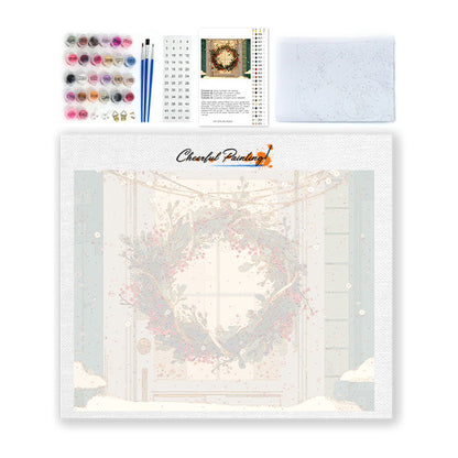 Couronne de Noël - Peinture par numéros