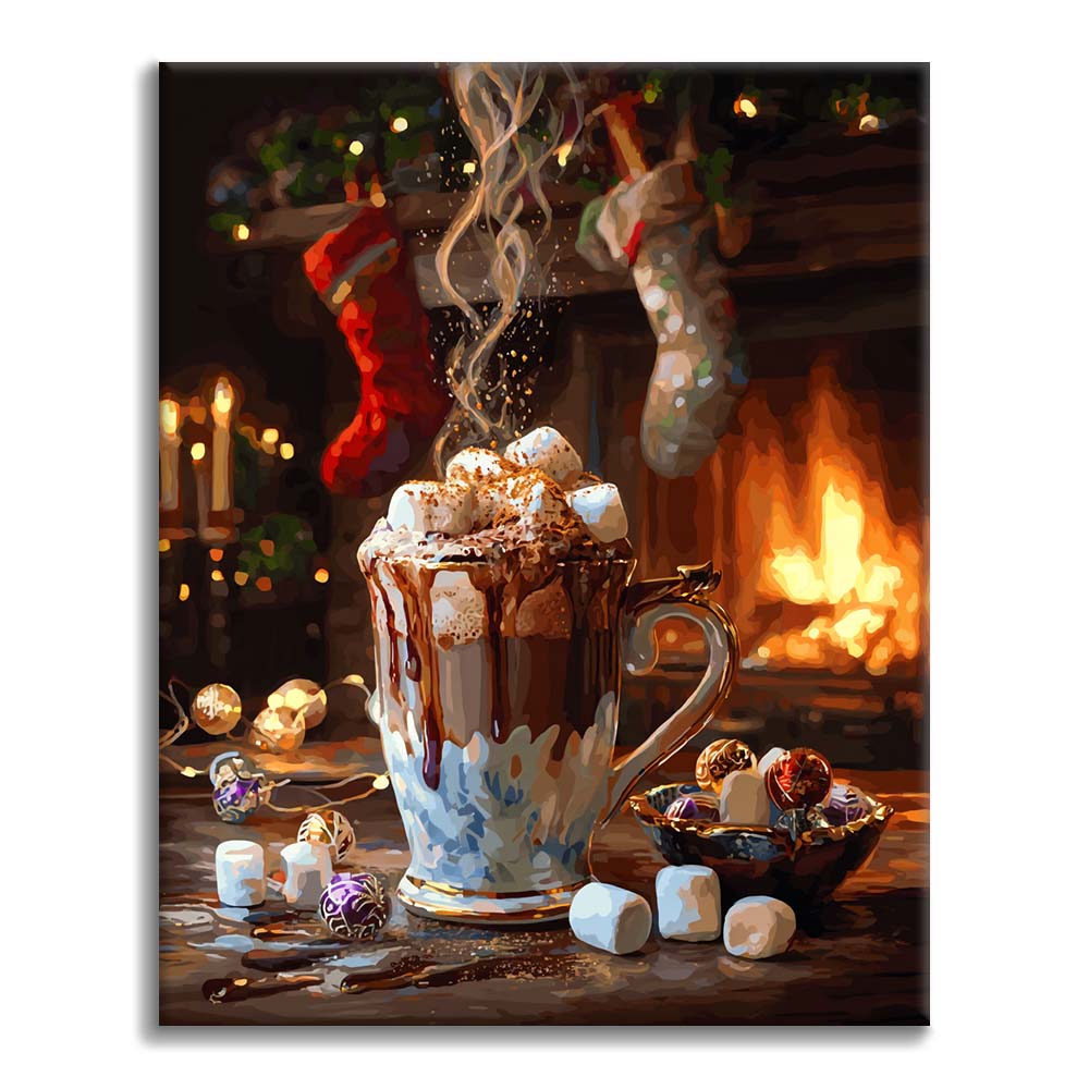 Cacao de Noël douillet - Peinture par numéros