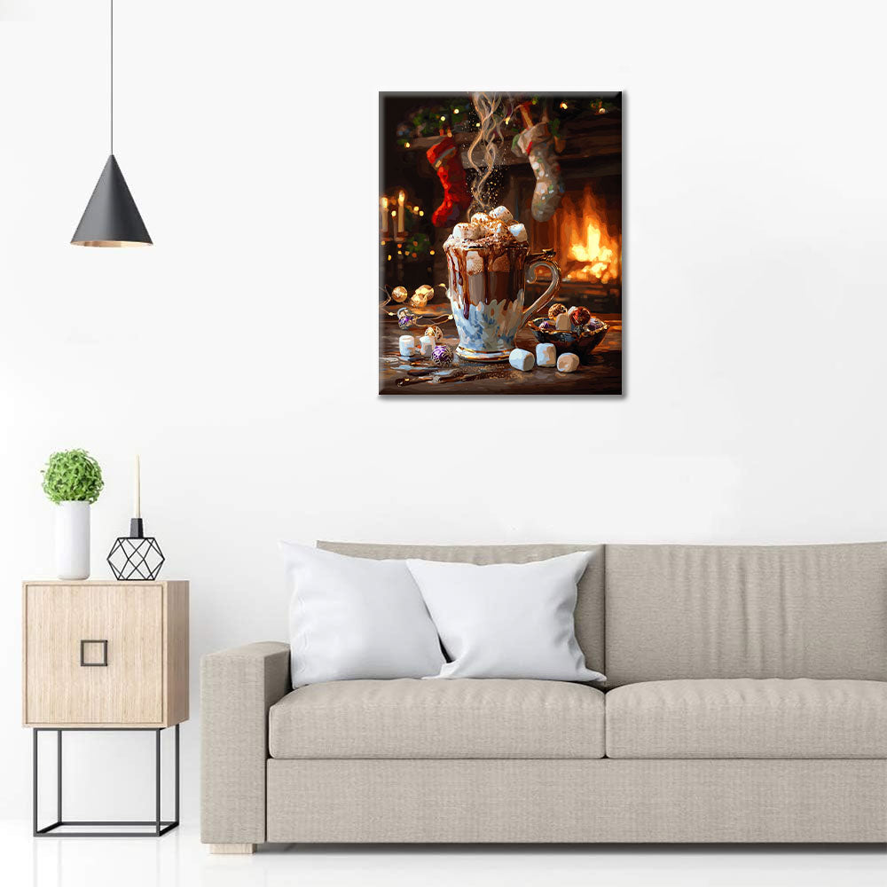 Cacao de Noël douillet - Peinture par numéros