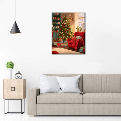 Sapin de Noël douillet - Peinture par numéros