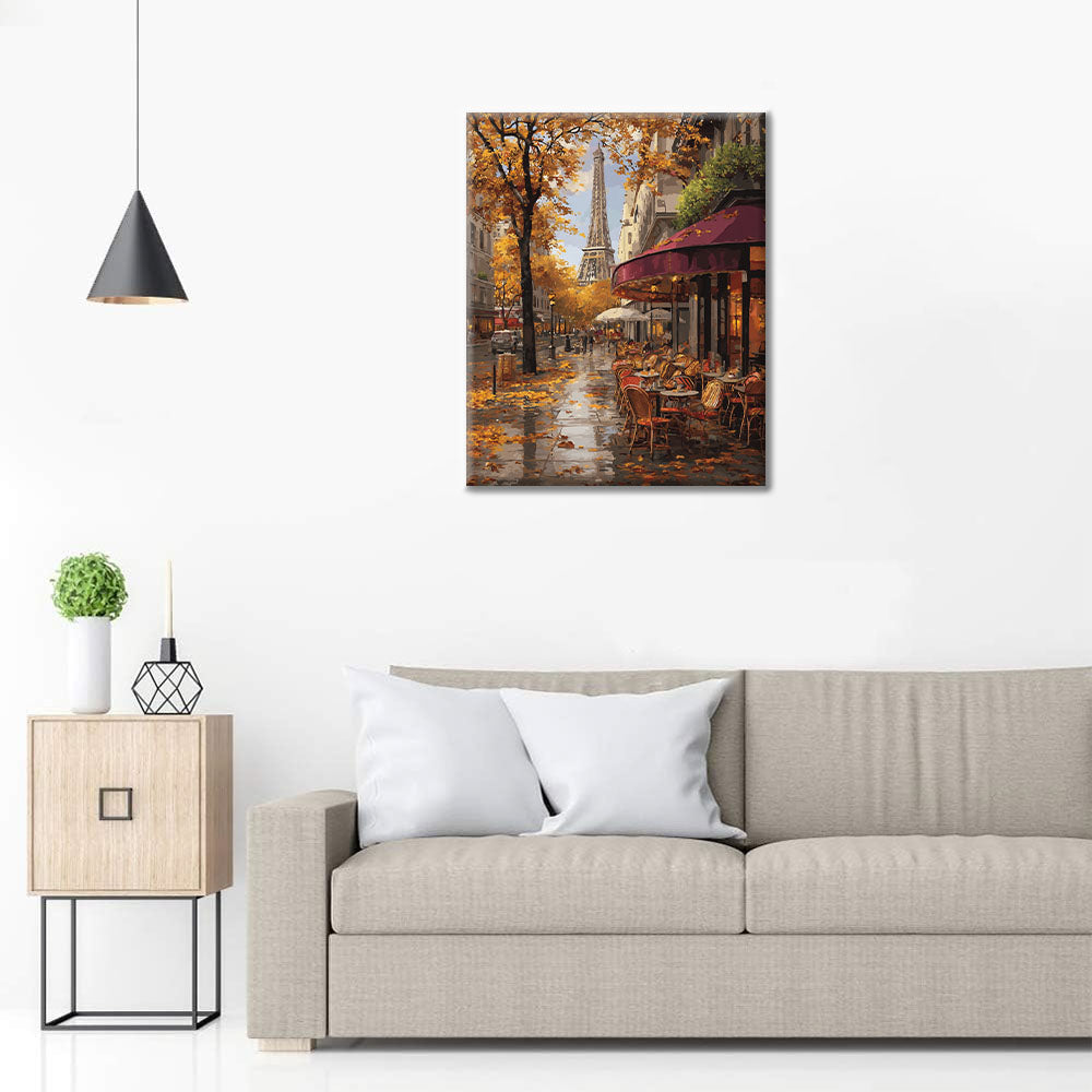 Feuilles mortes à Paris - Peinture par numéros