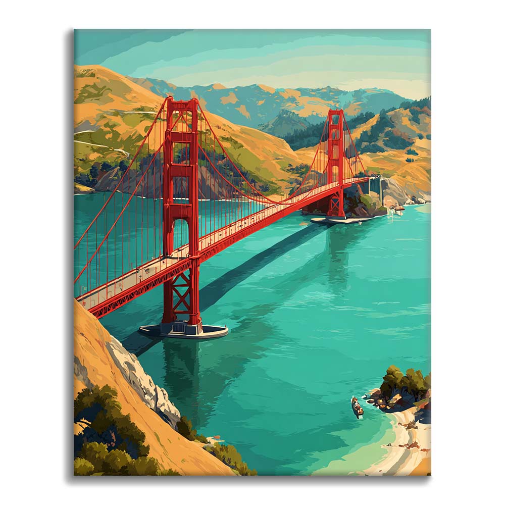 Golden Gate Serenity - Peinture par numéros