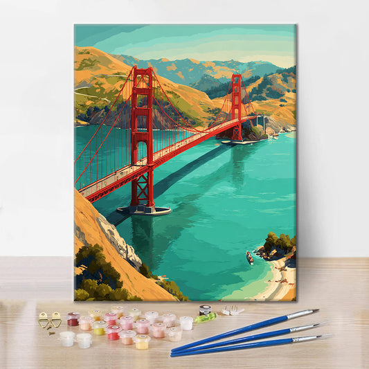 Golden Gate Serenity - Peinture par numéros