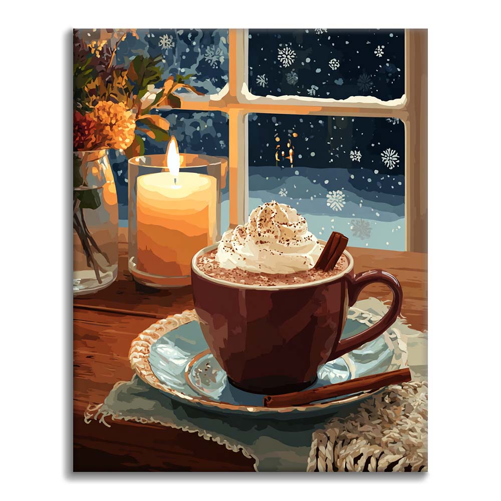 Chocolat chaud des fêtes - Peinture par numéros