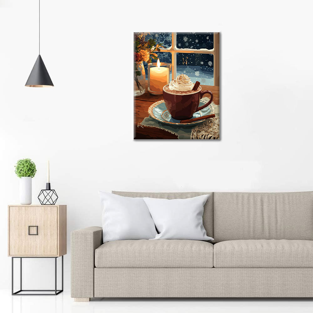 Chocolat chaud des fêtes - Peinture par numéros