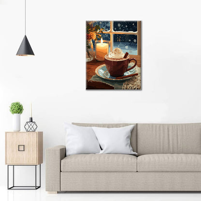 Chocolat chaud des fêtes - Peinture par numéros