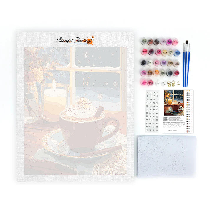 Chocolat chaud des fêtes - Peinture par numéros