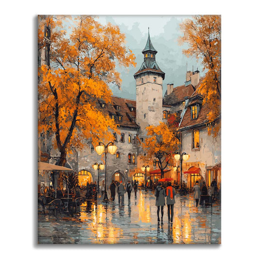 Carré feuillu - Peinture par numéros